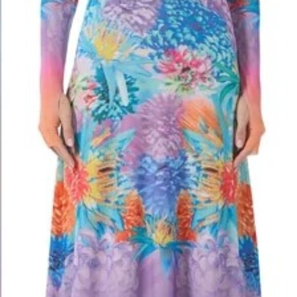 NWT AFRM Neon floral 2-peice dress, size Medium - Picture 3 of 4
